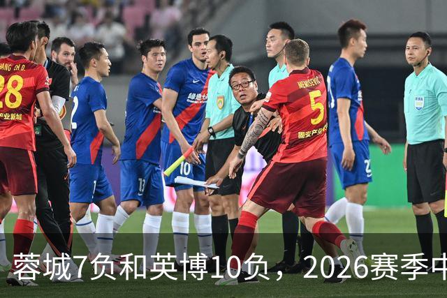 蓉城7负&英博10负，2026赛季中超冠军将创造冠军负场数纪录